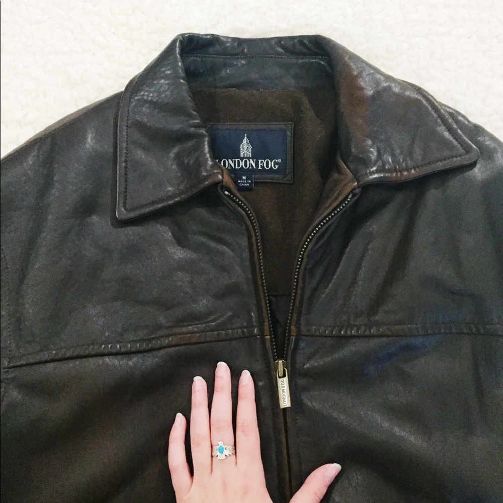 Men’s Vintage Winter Fog Leather Jacket